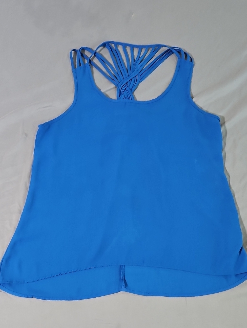 Wishful Park Bright Blue Knotted-Strap Tank Top